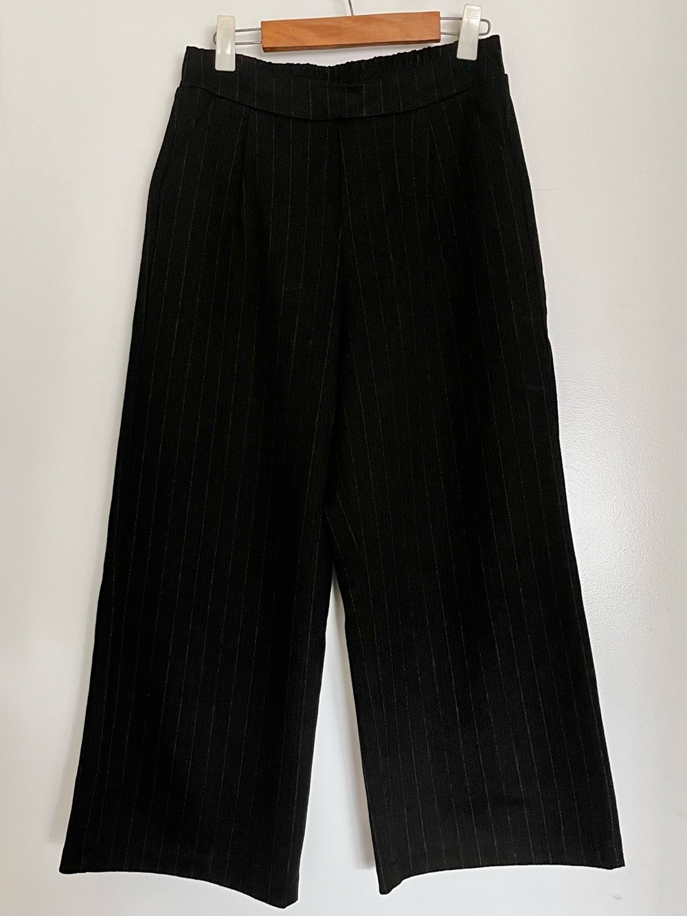 Wide Leg Pinstripe Pants